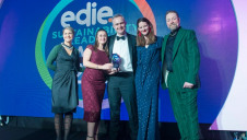 (L-R): Presenter Claudine Blamey from The Crown Estate; Rachel Hawskworth (NSPCC); Bill Eyres (O2); Hattie Fitzgerald (NSPCC); and compere Rufus Hound